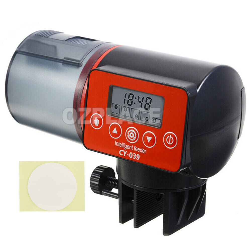 Automatic Fish Food Feeder Auto LCD Dispenser Feeding Timer Aquarium Tank Pond