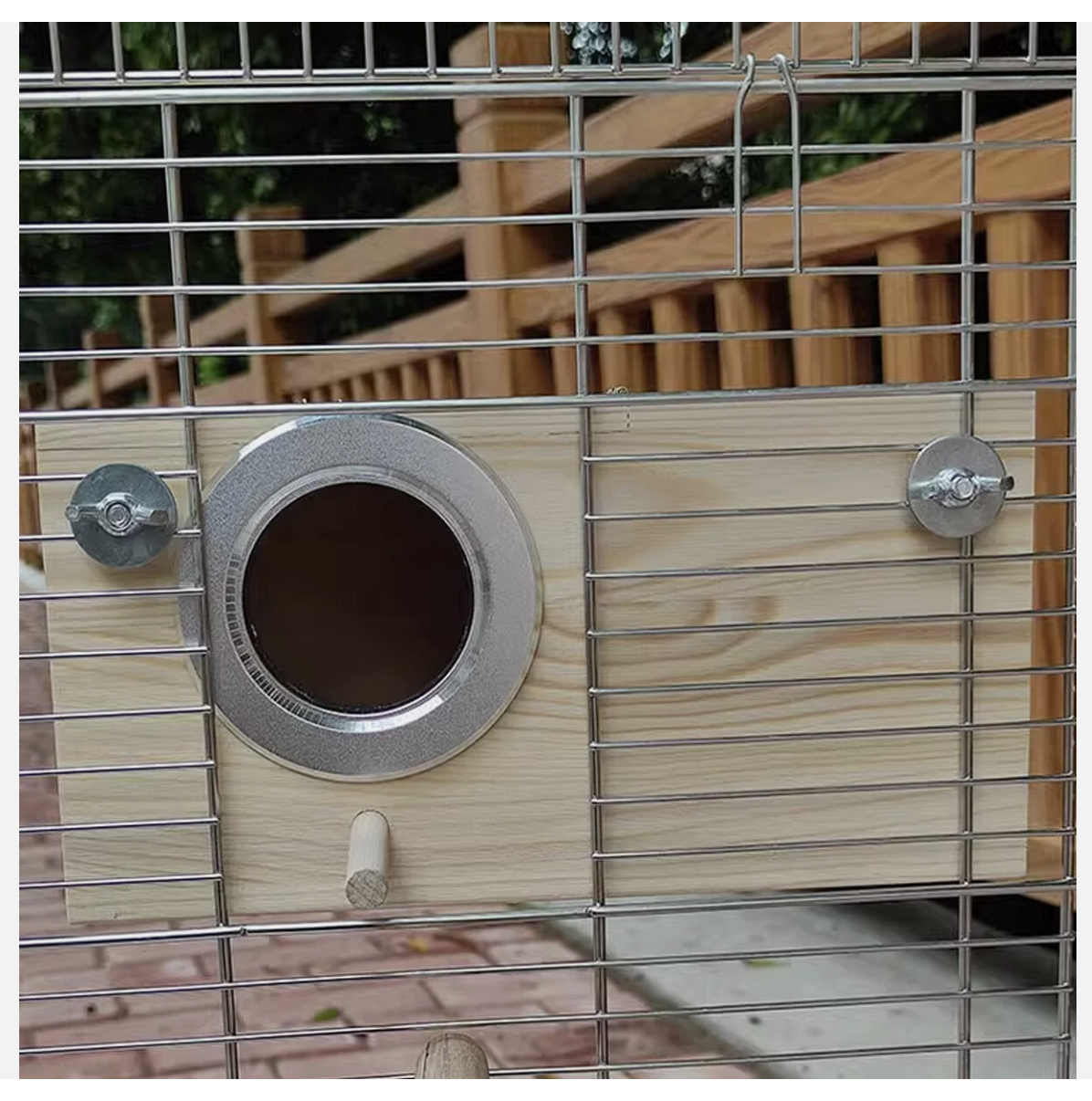 Wooden Right Opening Parrot Breeding Box Hatching Nesting Pet Cage for Birds