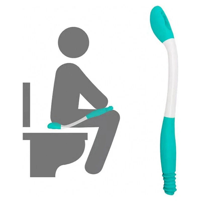 Long handle toilet aid use position