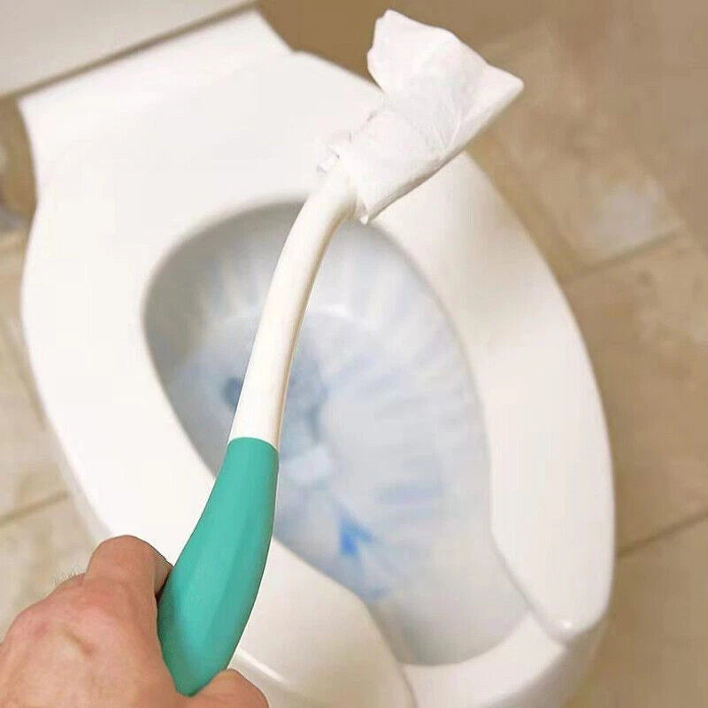 Long handle toilet aid in use