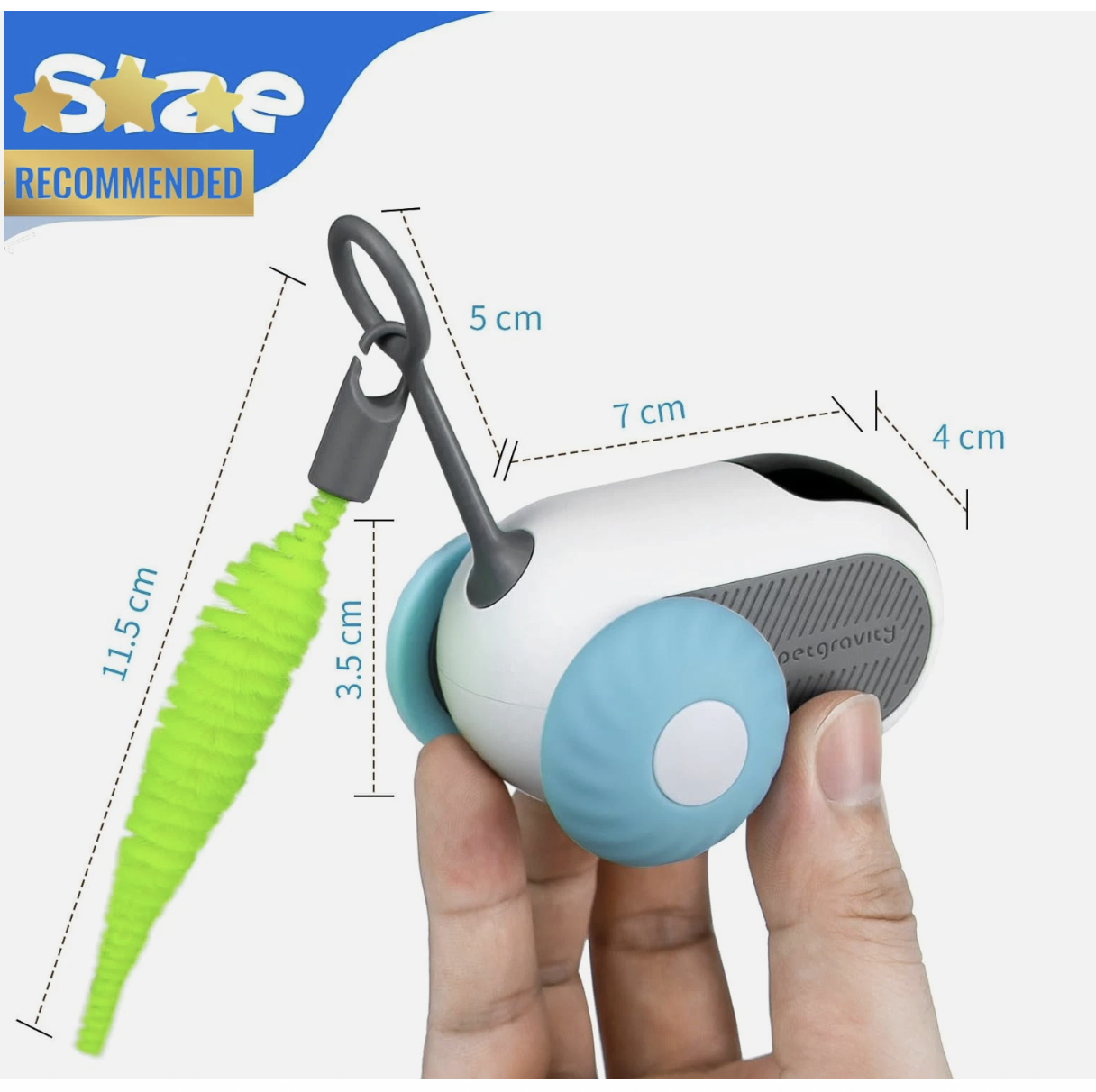 Interactive Remote Control Cat Toy 2-Speed Moving Smart Mouse with Turbo Tail