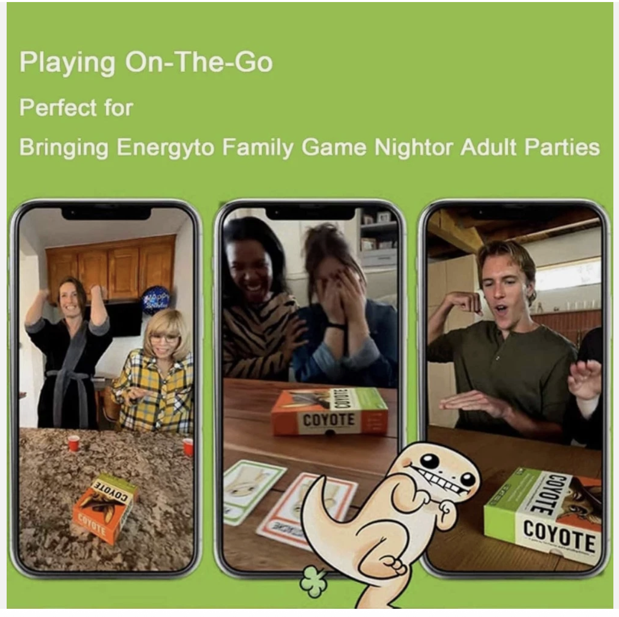 Coyote Party Game, Action-Packed Party Card Games, for Friends, Teens