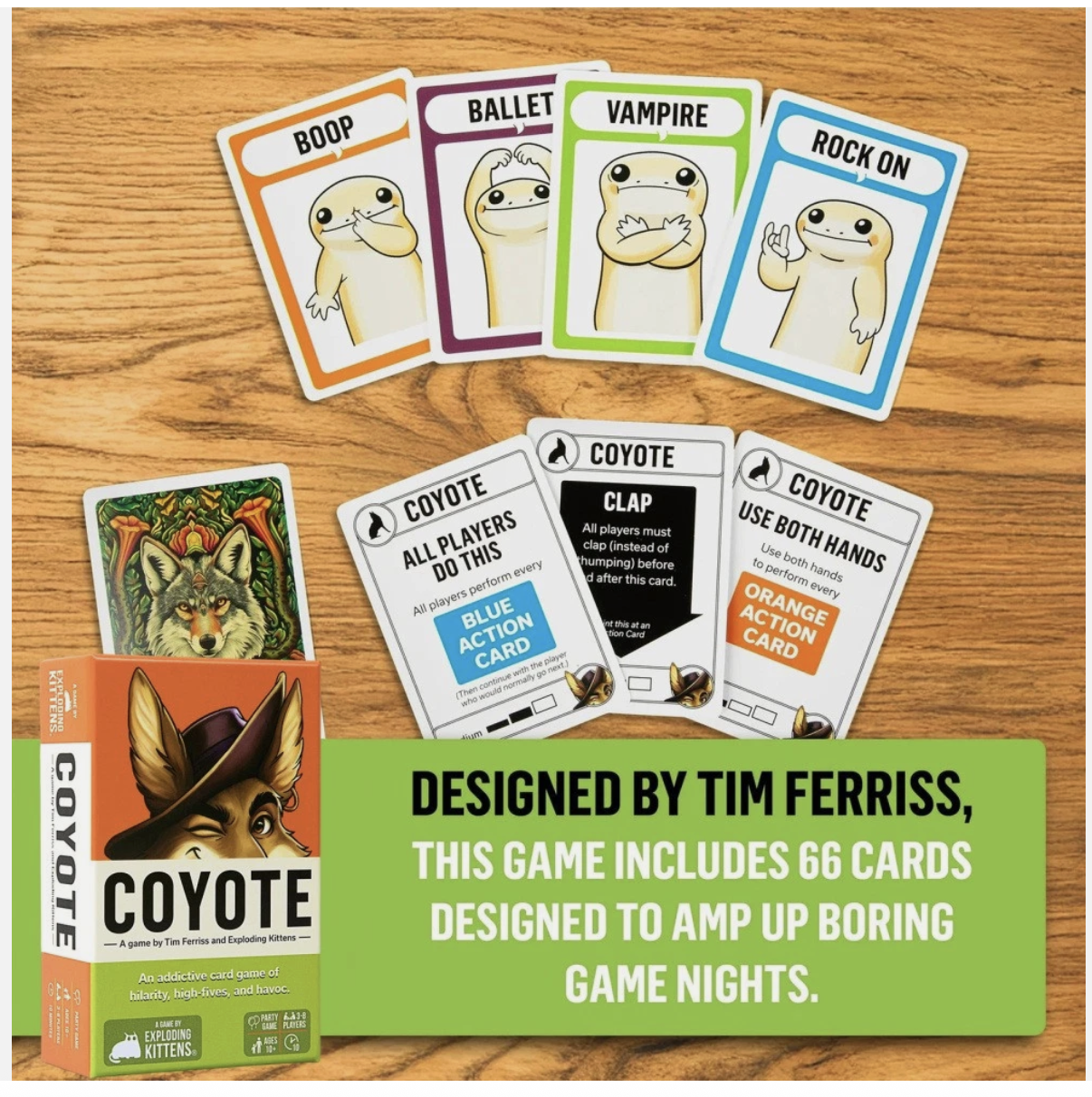 Coyote Party Game, Action-Packed Party Card Games, for Friends, Teens
