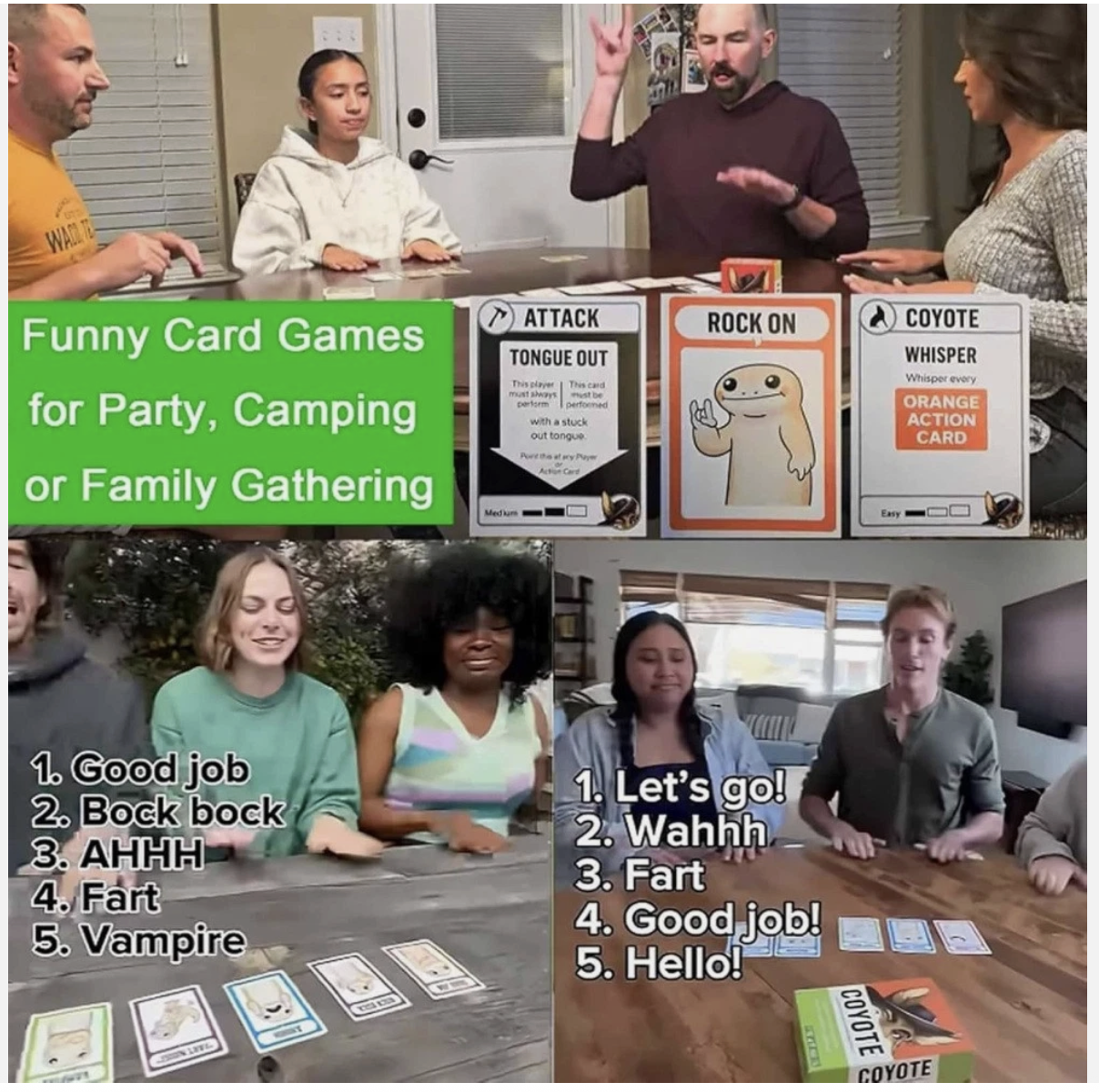 Coyote Party Game, Action-Packed Party Card Games, for Friends, Teens