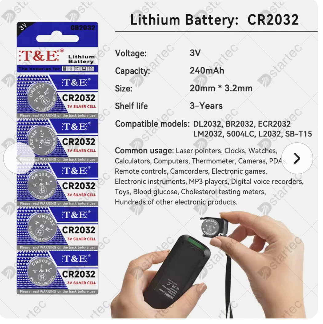 CR2032 3V LITHIUM CELL Button BATTERY 2032 Batteries Car Key Toy(5 pack)