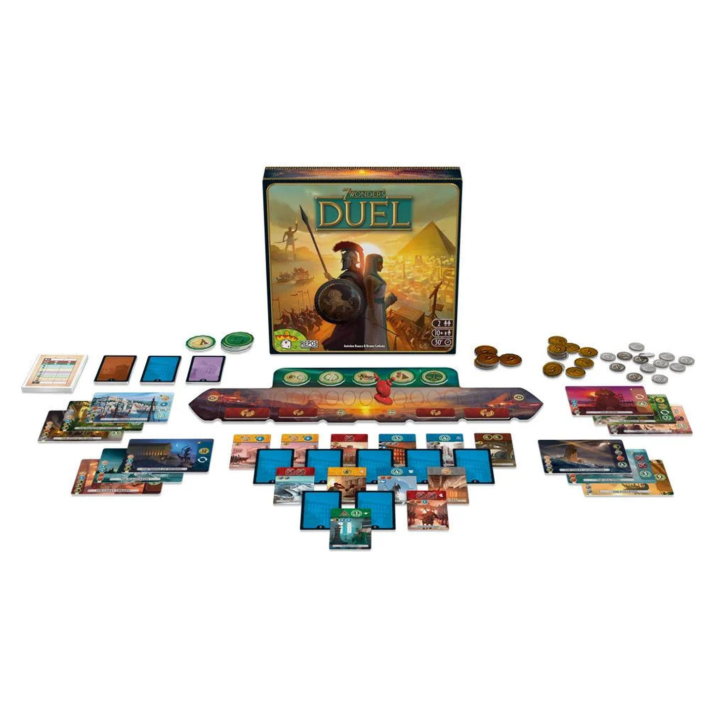 7 Wonders Duel Board Game | 2-Player Civilization Strategy Card Game