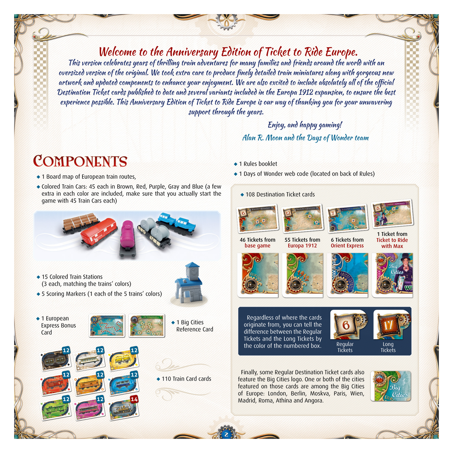 Ticket to Ride: Europe Board Game