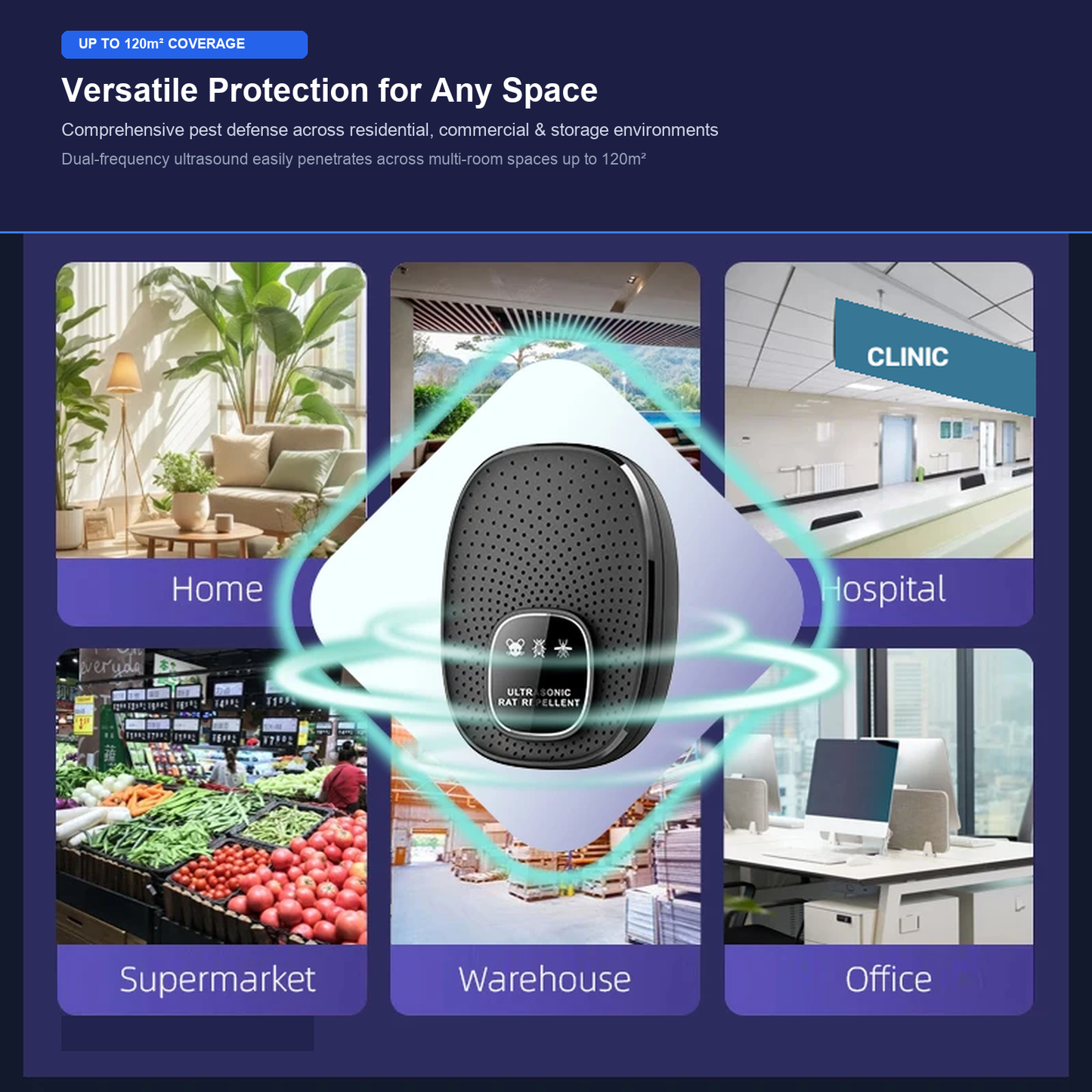 USB Ultrasonic Pest Repeller 12–100kHz 5V NZ Stock