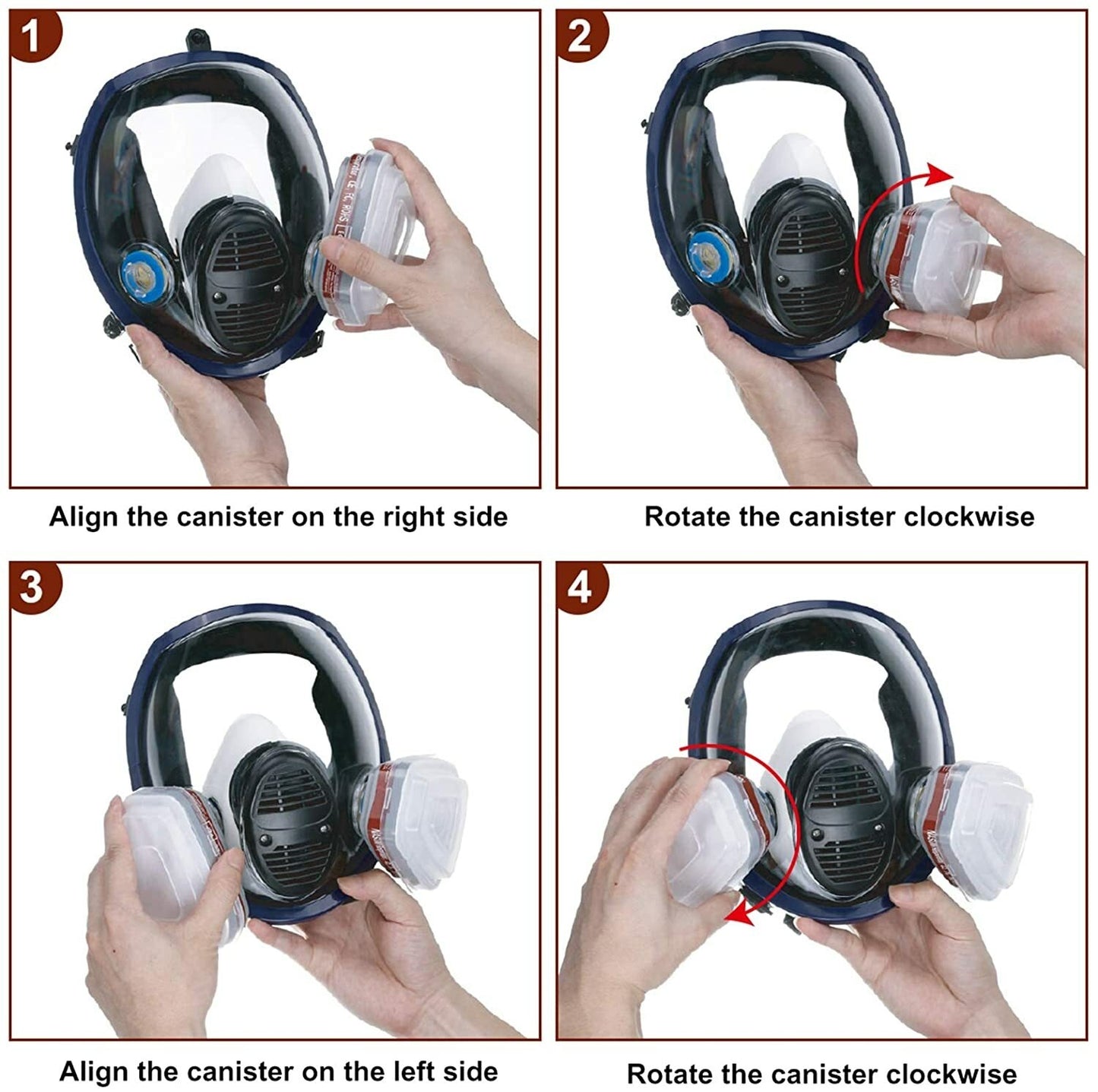 15-in-1 Reusable Full Face Respirator Mask Kit | NZ Stock