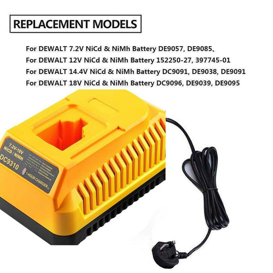 Battery Charger DC9310 For DEWALT Battery DC9096 DW9096 DC9071 DW960 7.2V-18V