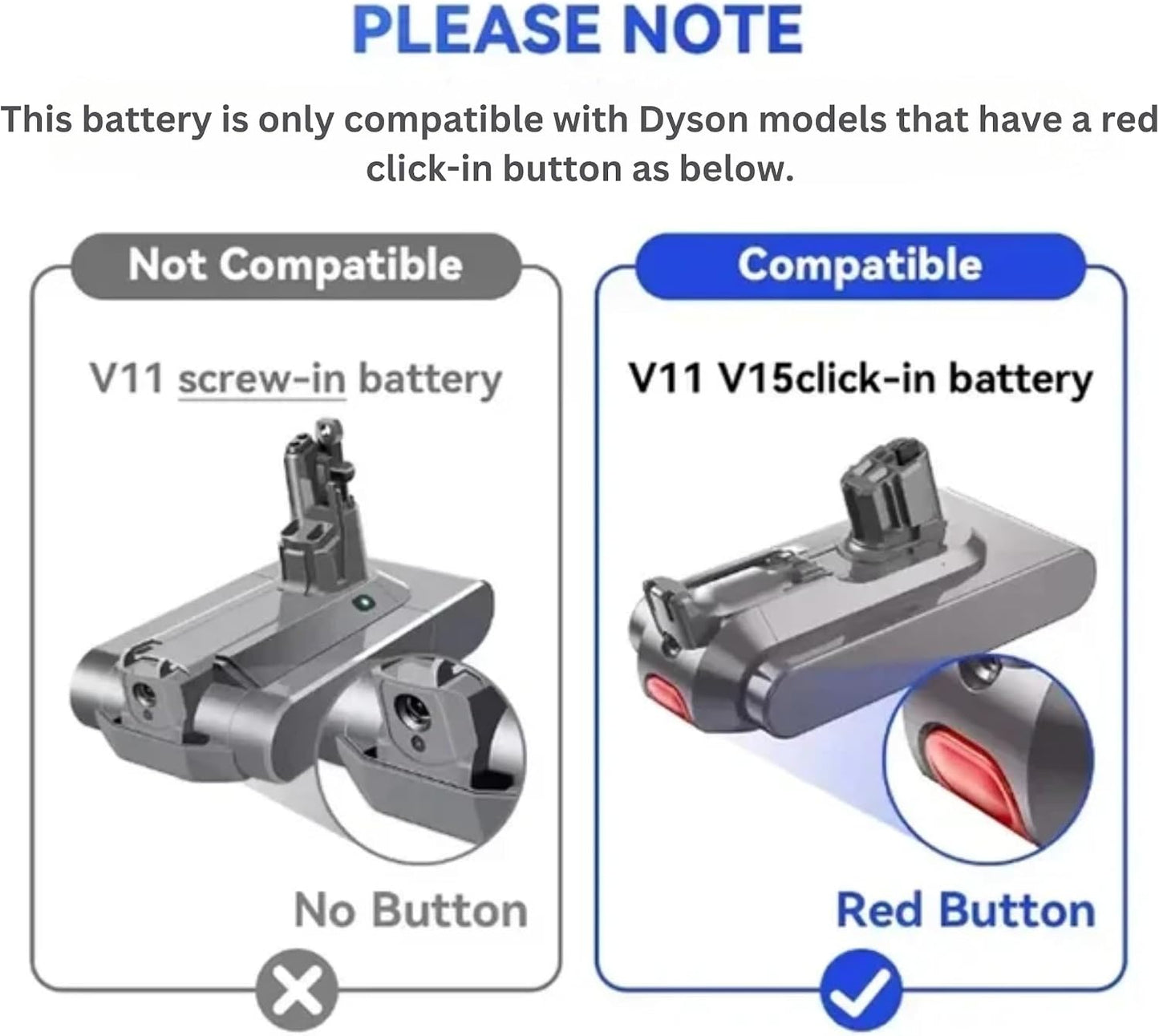 Dyson V11 V15 Outsize Click-In Battery 4800mAh  | NZ Stock