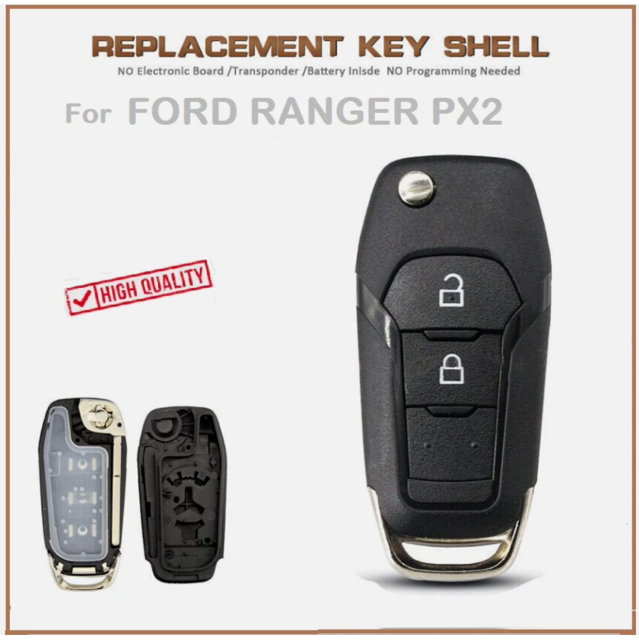 REMOTE CAR KEY SHELL for Ford Ranger PX2 2015 2016 2017 2018 2019 Flip key