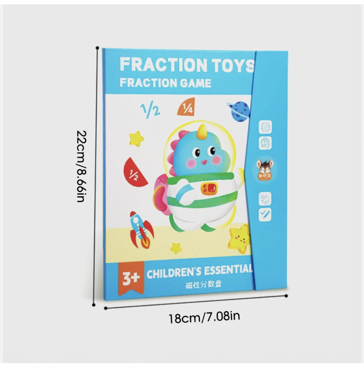 Magnetic Fraction Puzzles for Math Mastery Montessori Cognitive Educational Toy