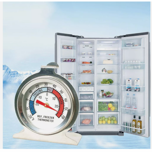 Refrigerator Thermometer Freezer Fridge Temperature Gauge Sensor Stainless