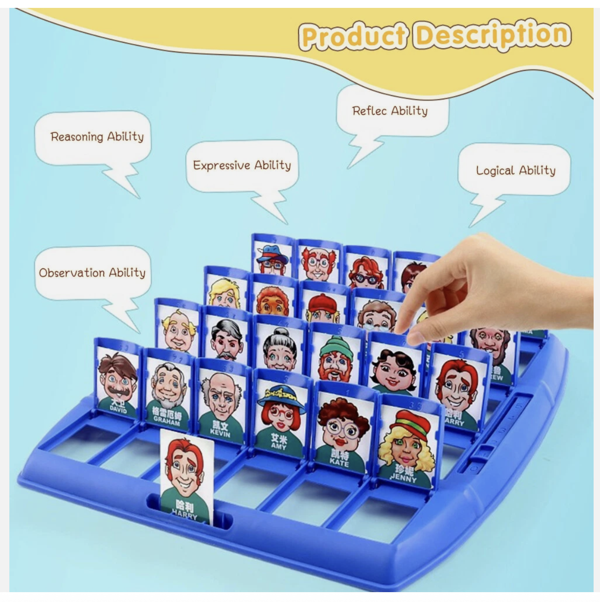 Who is It Family Board Game Guessing Game Kids Children Party Funny Toy Gift
