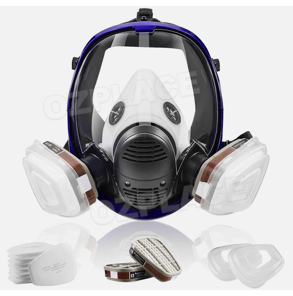 15 In 1 Full Face Respirator Mask Respirator Mask for Dust Paint Spray Reusable