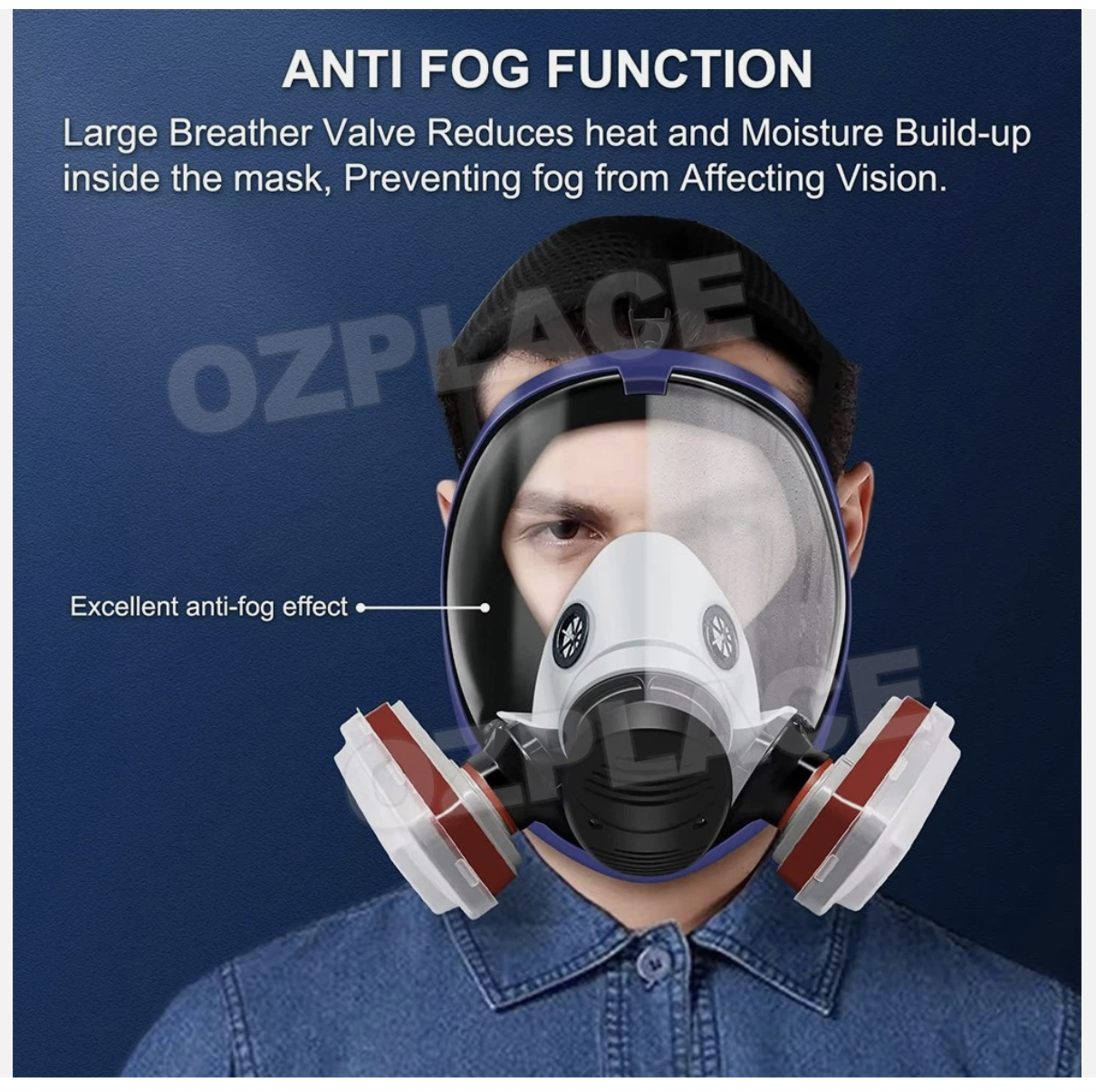 15 In 1 Full Face Respirator Mask Respirator Mask for Dust Paint Spray Reusable