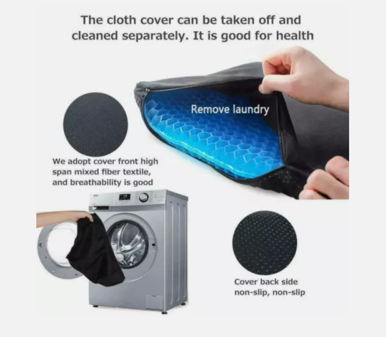 2Layer Gel Honeycomb Seat Comfort Cushion Flex Back Spine Pain Relief Car Office