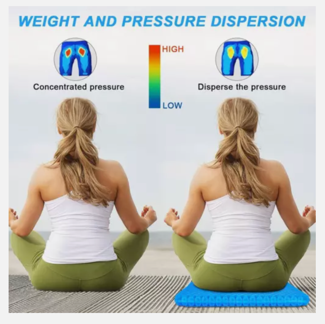2Layer Gel Honeycomb Seat Comfort Cushion Flex Back Spine Pain Relief Car Office
