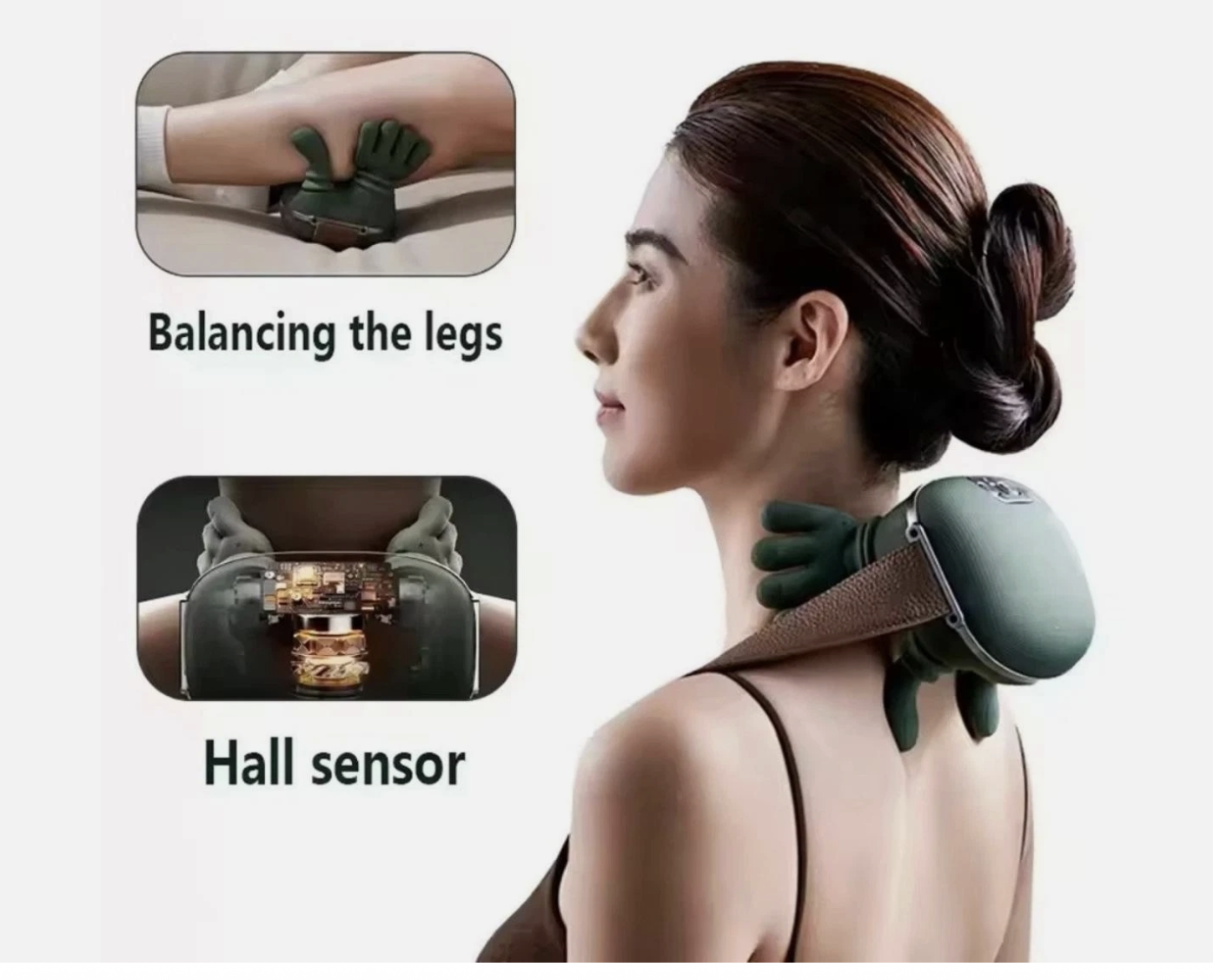 Neck Shoulder Massager, Electric Heated Kneading Back Massager Pain Relief