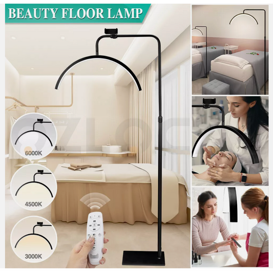 Beauty Half Moon Floor Fill Lamp LED Lash Light for Tattoo Salon Eyelash Makeup
