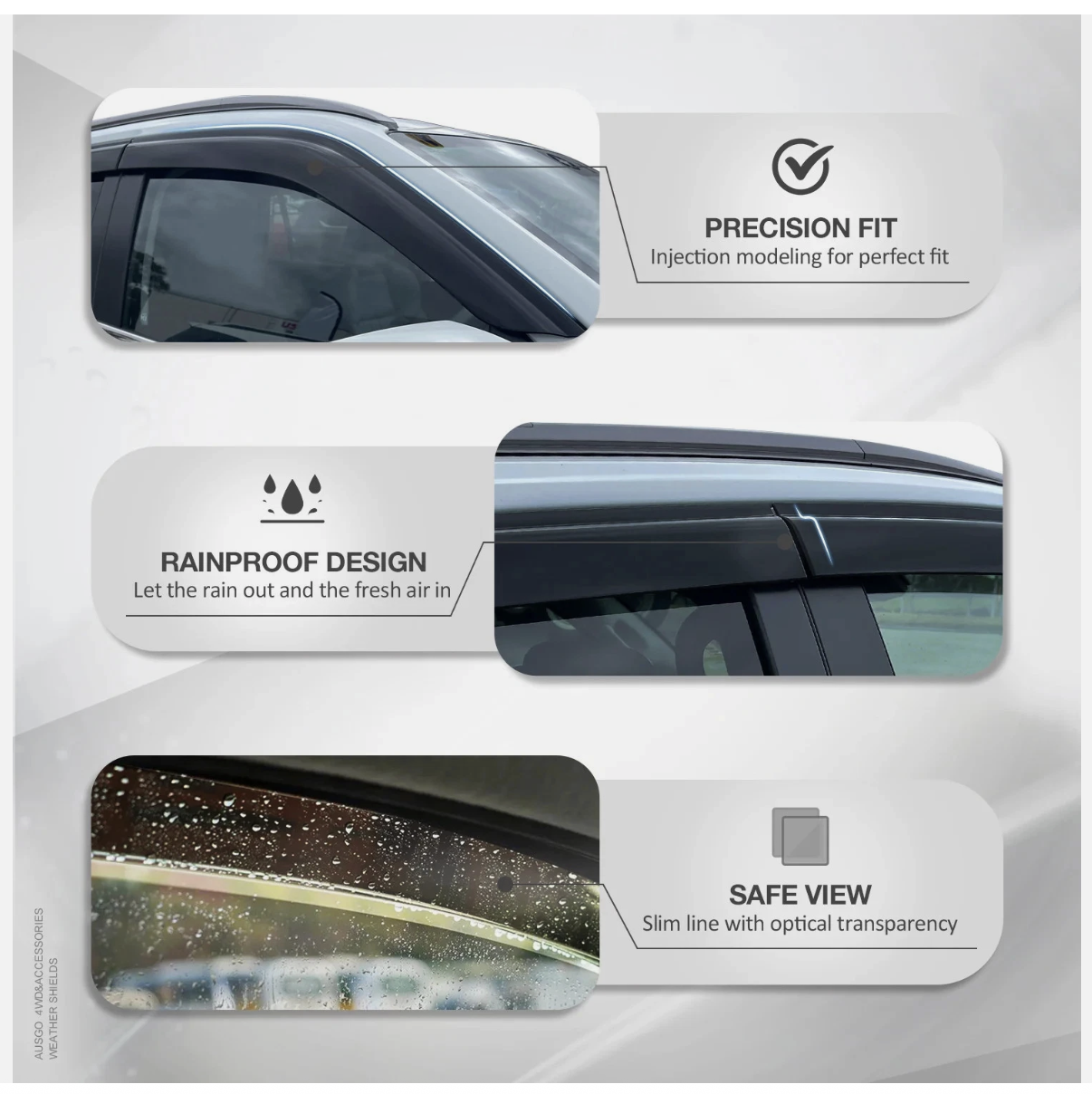 For Toyota Hilux 2026 Weather Shields Weathershields Window Visor Rain Guard