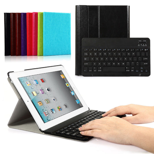 IPad Pro 12.9" Stand PU Leather Bluetooth Keyboard Case Cover