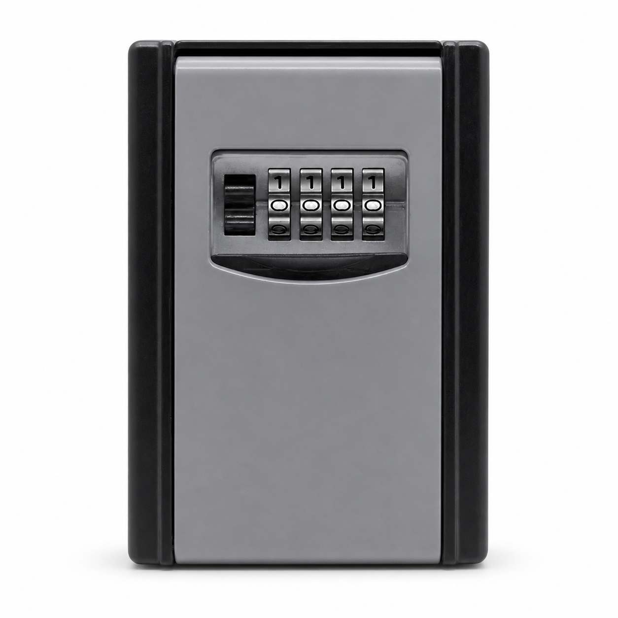 4-Digit Outdoor Wall-Mounted Key Safe Lock Box – Weather-Resistant Grey
