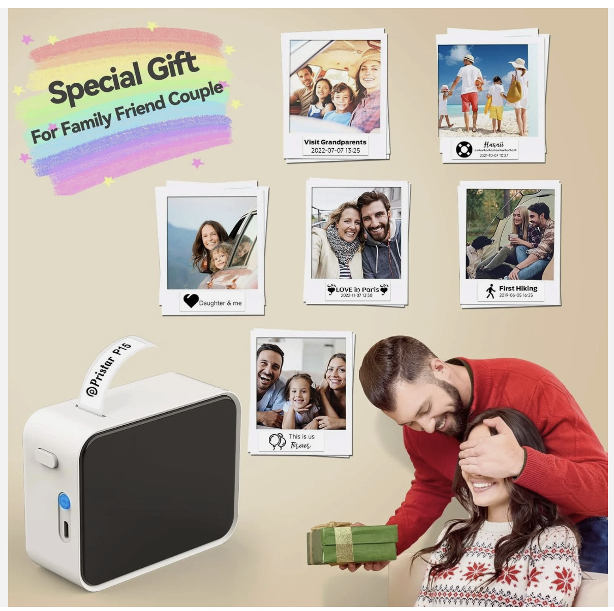 Bluetooth Label Maker Machine Portable Sticker Barcode Thermal Label Printer