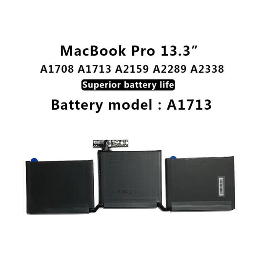 A1713 Battery for Apple Macbook Pro 13" A1708 Late 2016 Mid 2017