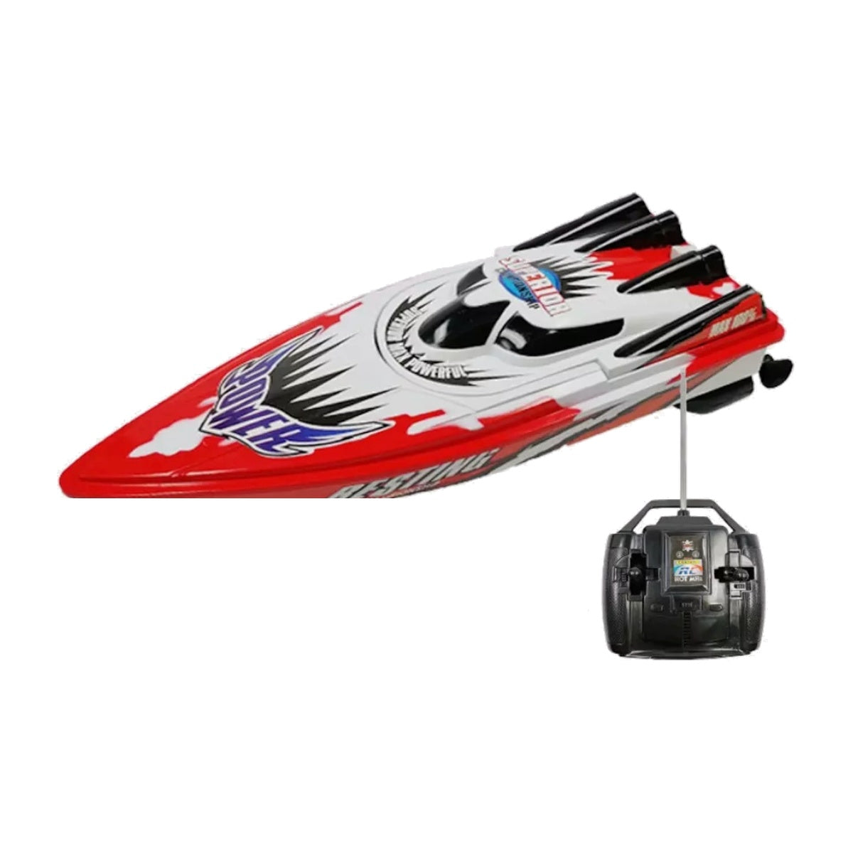 2.4GHz RC Racing Boat with Rechargeable Battery – Red