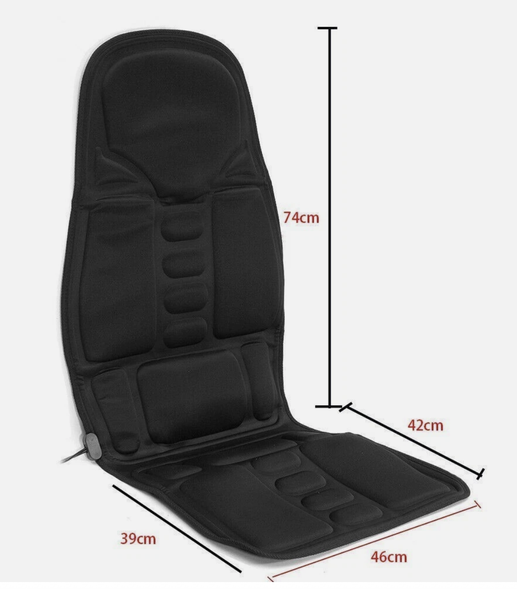 Electric Massage Chair Cushion with Heat & Vibration | For Car, Home & Office