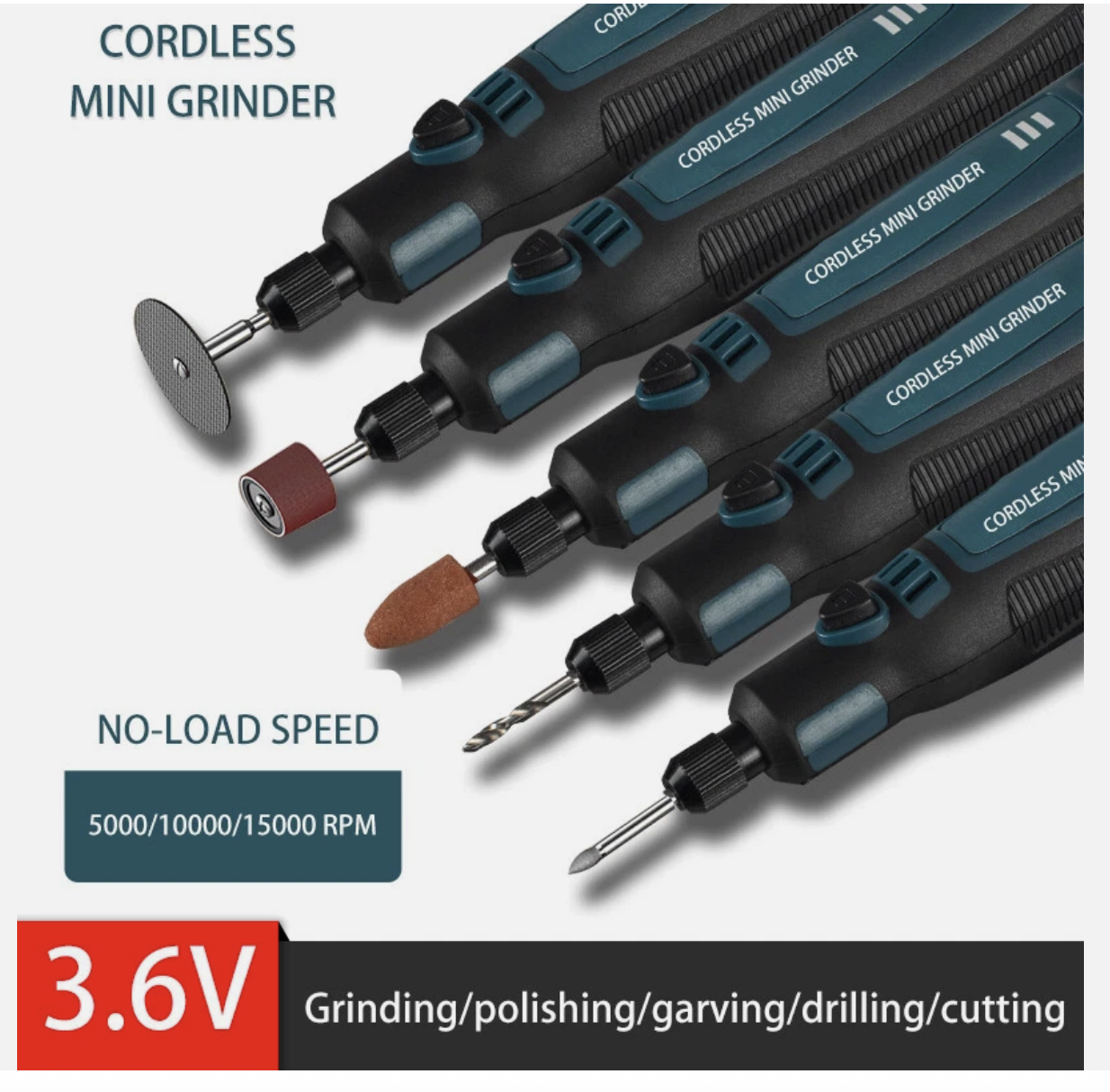 Cordless Rechargeable Electric Mini Drill Grinder Engraving Pen Rotary Tool Kit