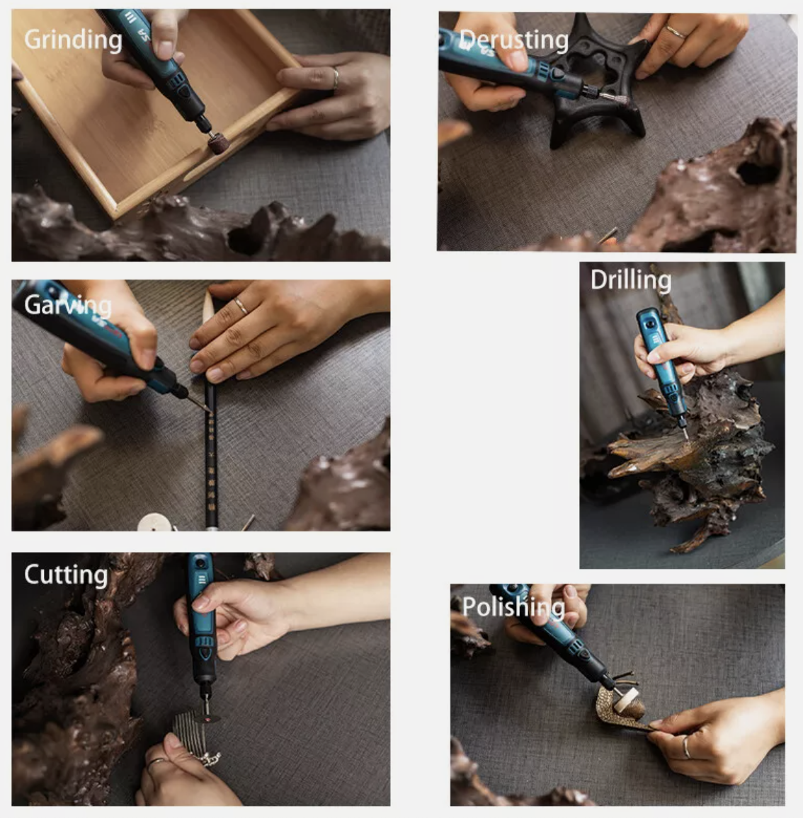 Cordless Rechargeable Electric Mini Drill Grinder Engraving Pen Rotary Tool Kit