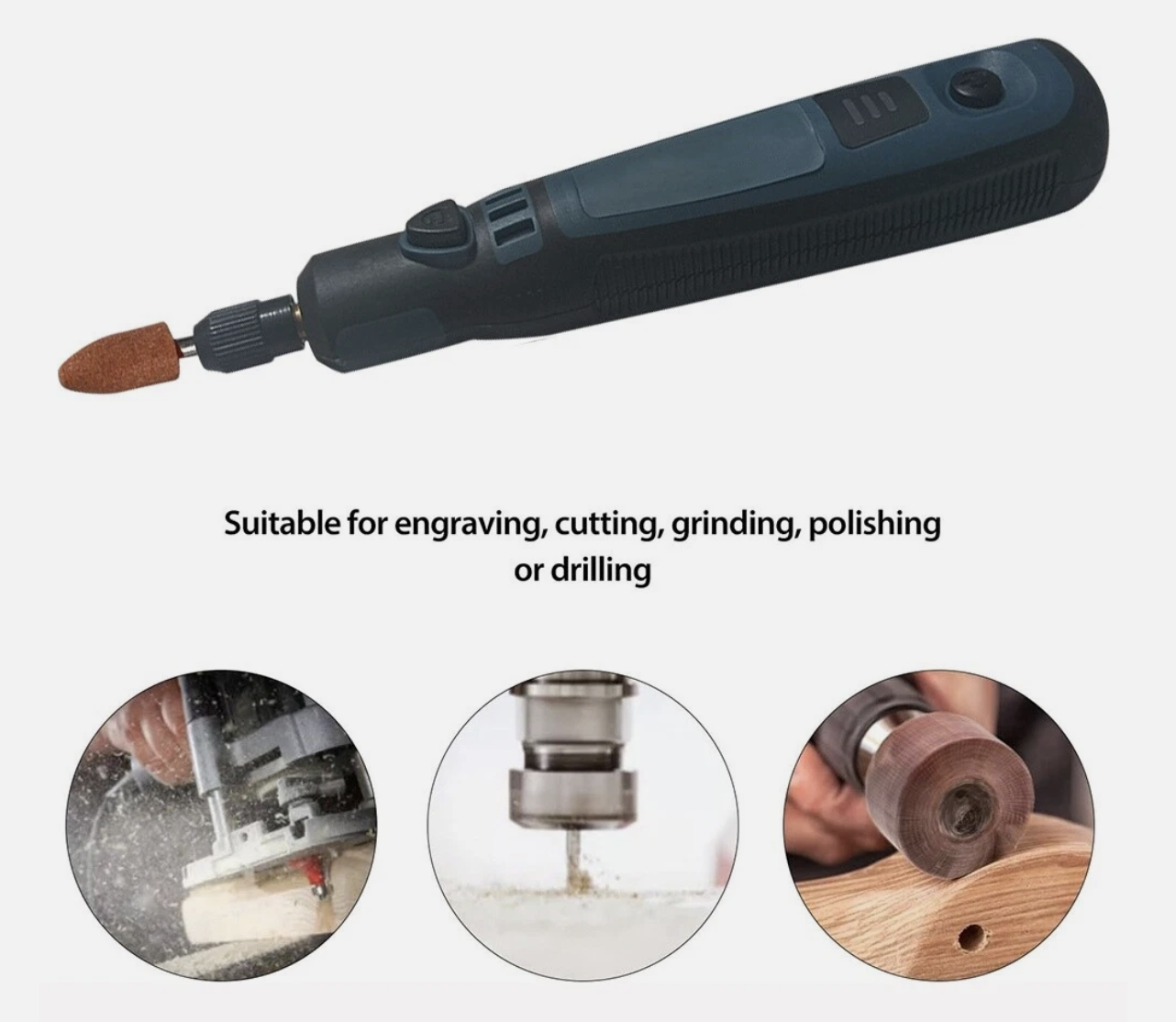 Cordless Rechargeable Electric Mini Drill Grinder Engraving Pen Rotary Tool Kit