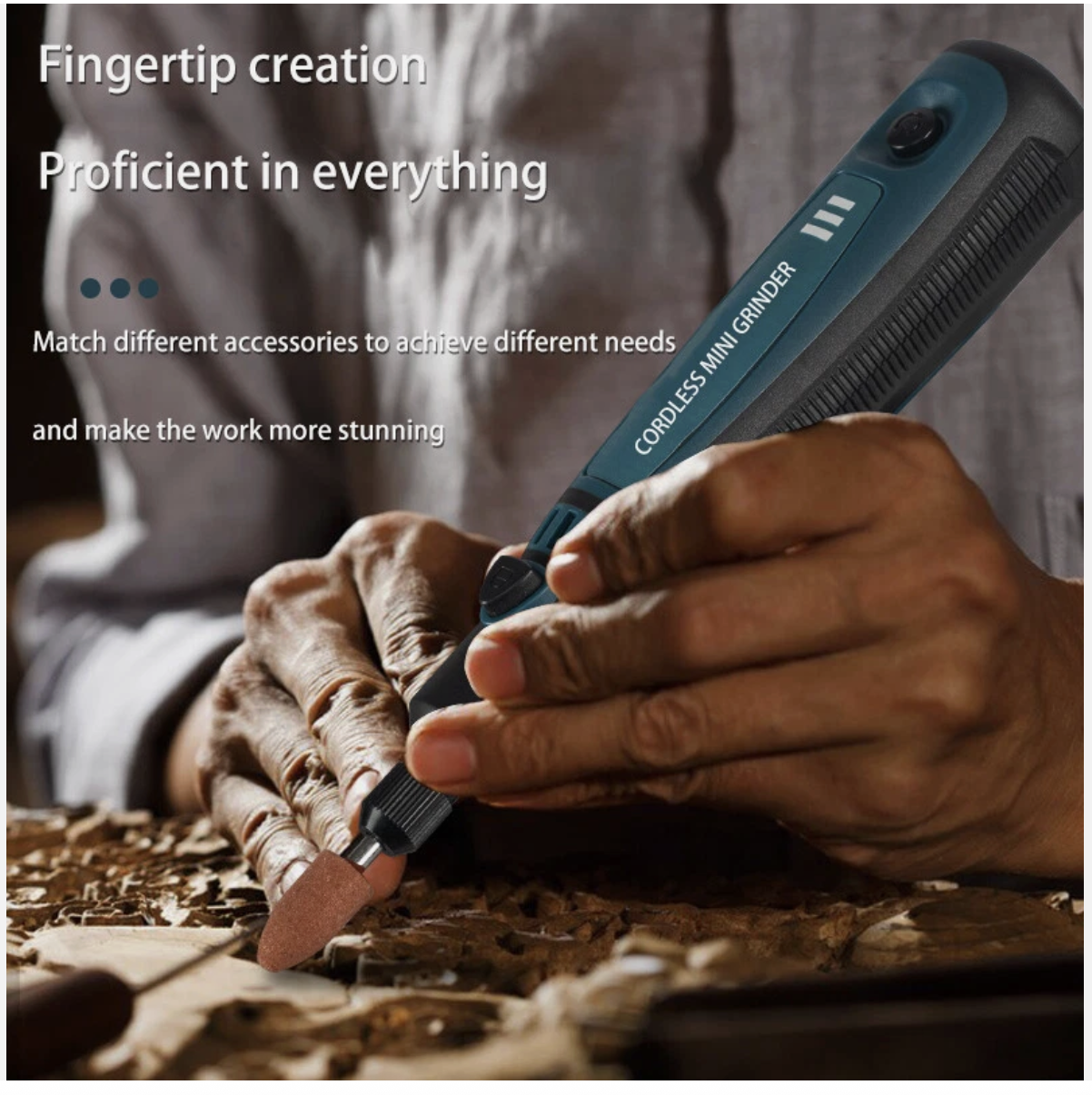 Cordless Rechargeable Electric Mini Drill Grinder Engraving Pen Rotary Tool Kit