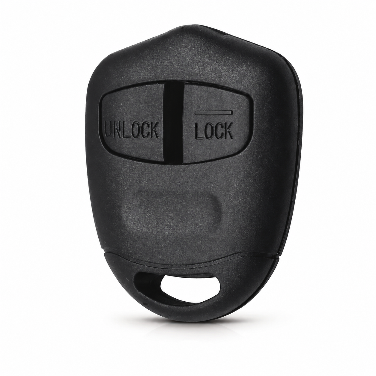 Black two-button replacement key remote case shell compatible with Mitsubishi vehicles