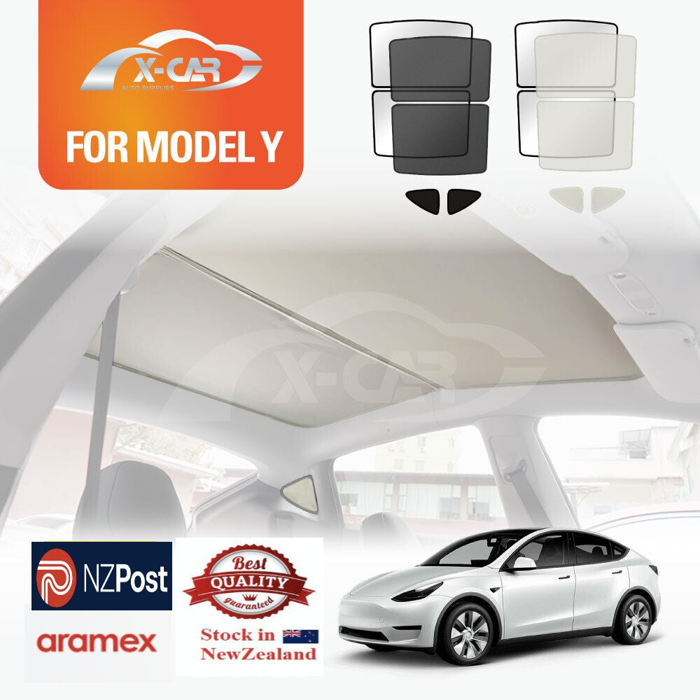Tesla Model Y Glass Sun Roof Shade Sunroof Window UV Film Blind Sunsha ...