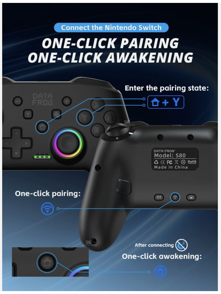 Pro Wireless Controller Console Joystick Gamepad For Nintendo Switch/Lite/OLED