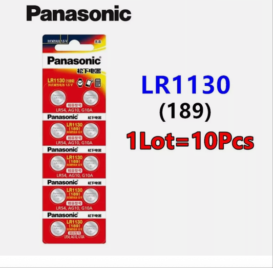 Panasonic LR1130 (AG10/390) 1.5V Alkaline Button Cell Battery