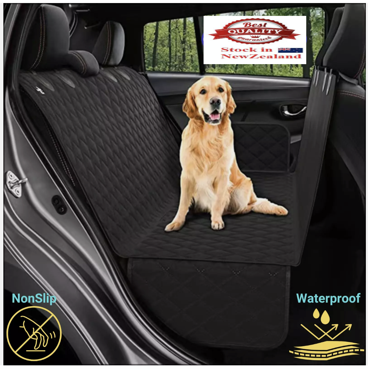 Premium Pet Car Cat Dog Back Seat Cover NonSlip Hammock Protector Mat Waterproof