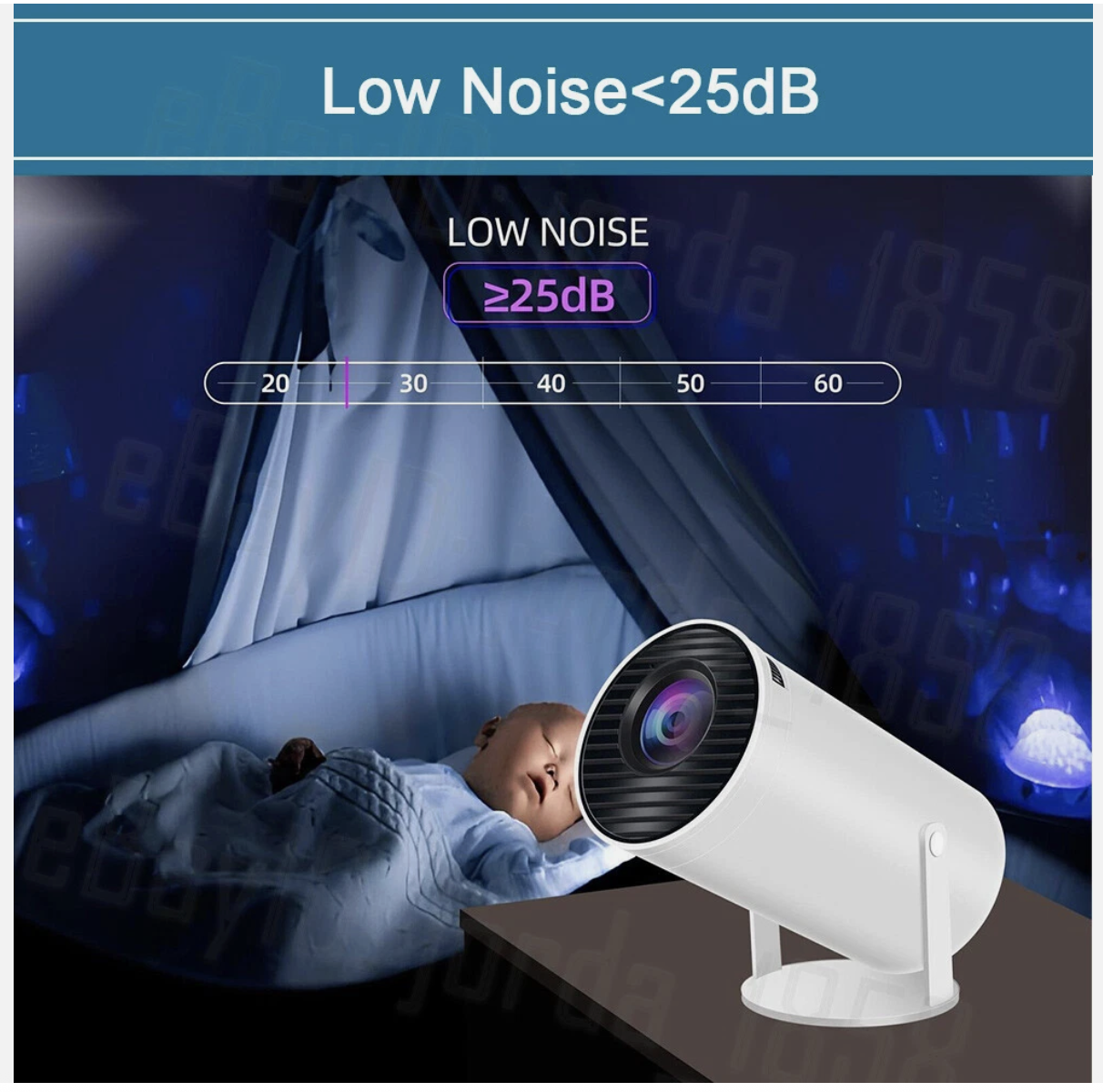 Smart Projector 5G 4K HD LED WiFi Bluetooth HDMI USB Android Office Home Theater