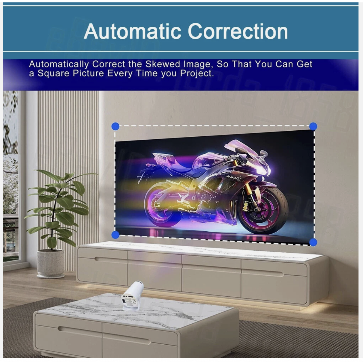 Smart Projector 5G 4K HD LED WiFi Bluetooth HDMI USB Android Office Home Theater