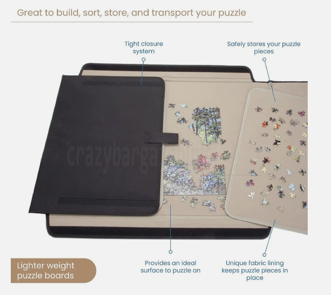 1000Pcs jigsaw Puzzle Board Portable Felt Puzzle Plateau 6 Drawers Puzzle Table