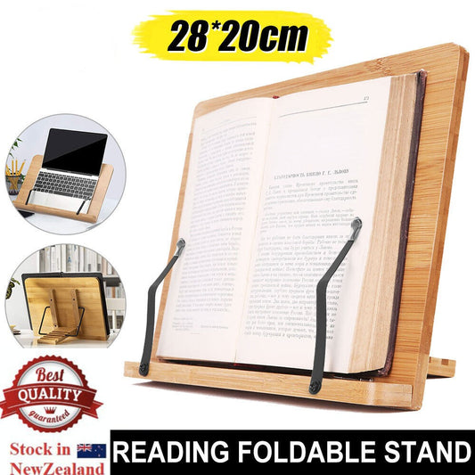 Adjustment Book Stand Bamboo Reading Rest Tablet Rack Home Study Holder Foldable