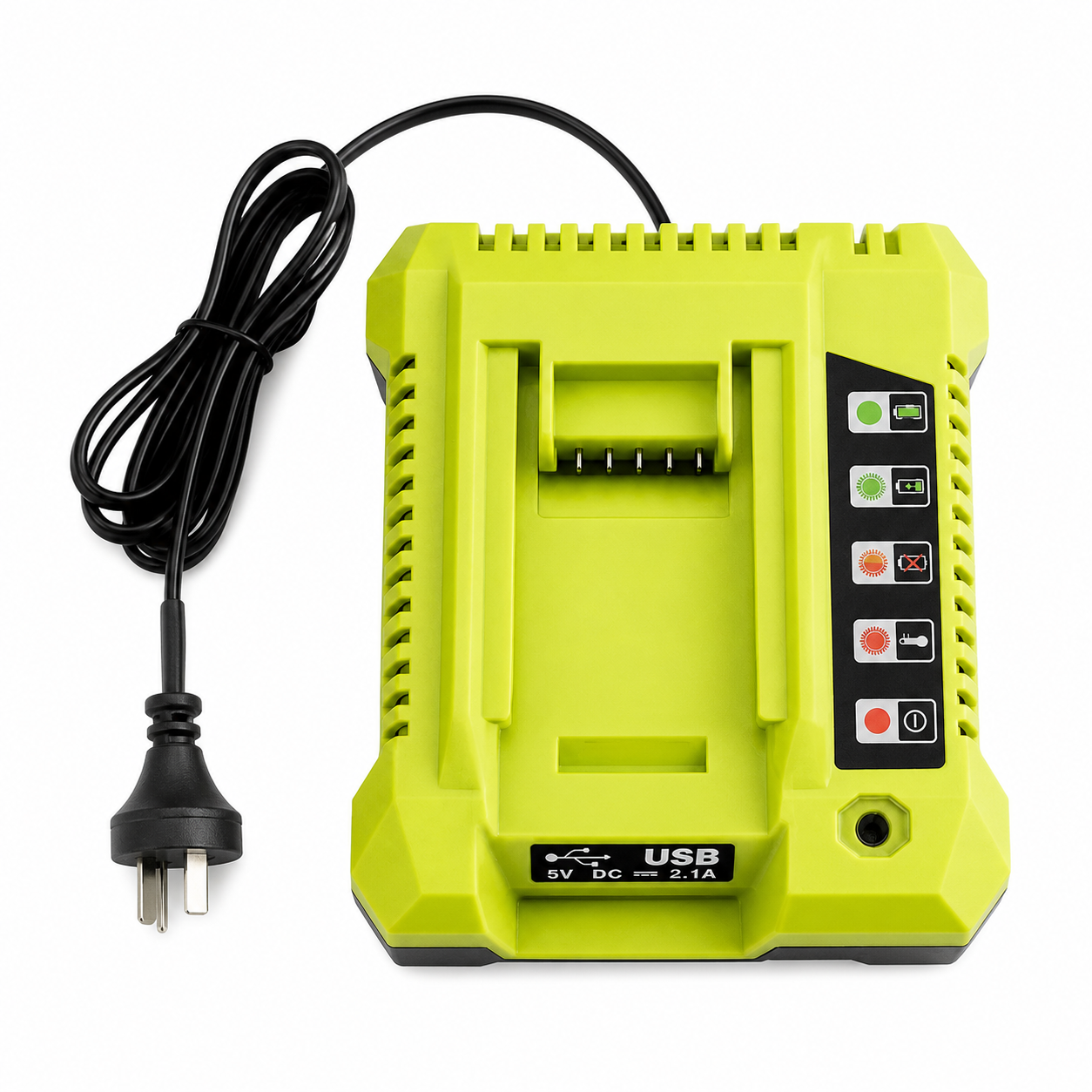 Compatible 36V and 40V lithium-ion battery charger with AU power cord
