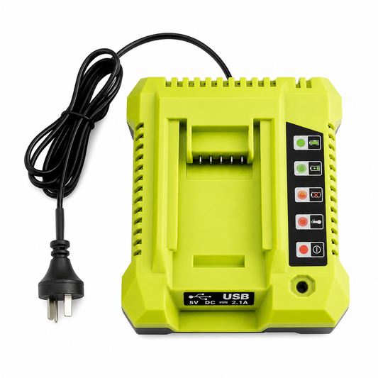 Compatible 36V and 40V lithium-ion battery charger with AU power cord