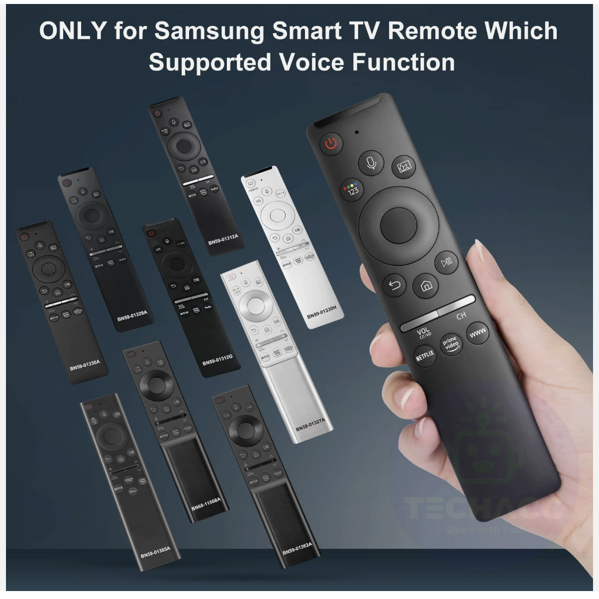 Universal Replacement Voice Remote For All Samsung Smart TV With Voice Function