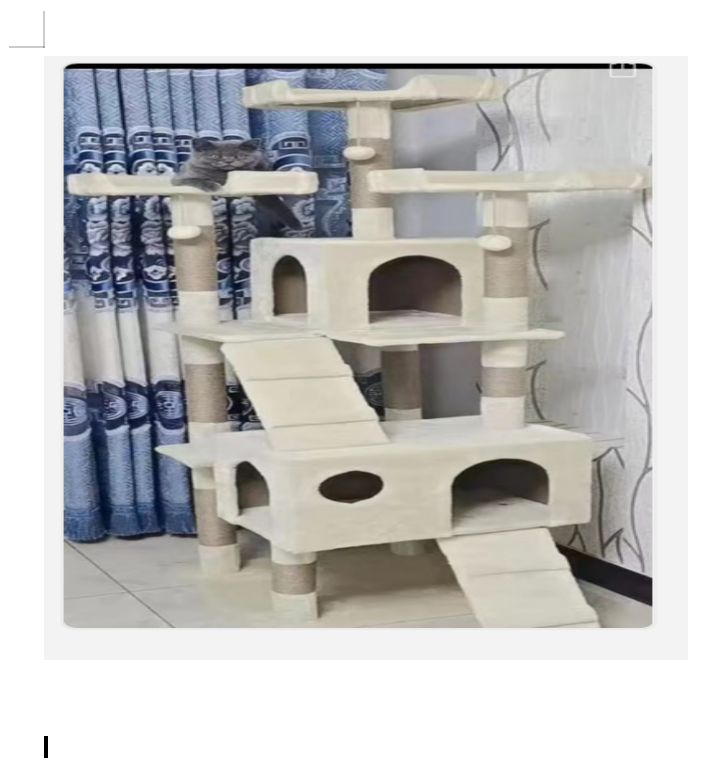 Cat Tree Tower Scratching Post Scratcher 173cm Wood Condo House Toys Grey