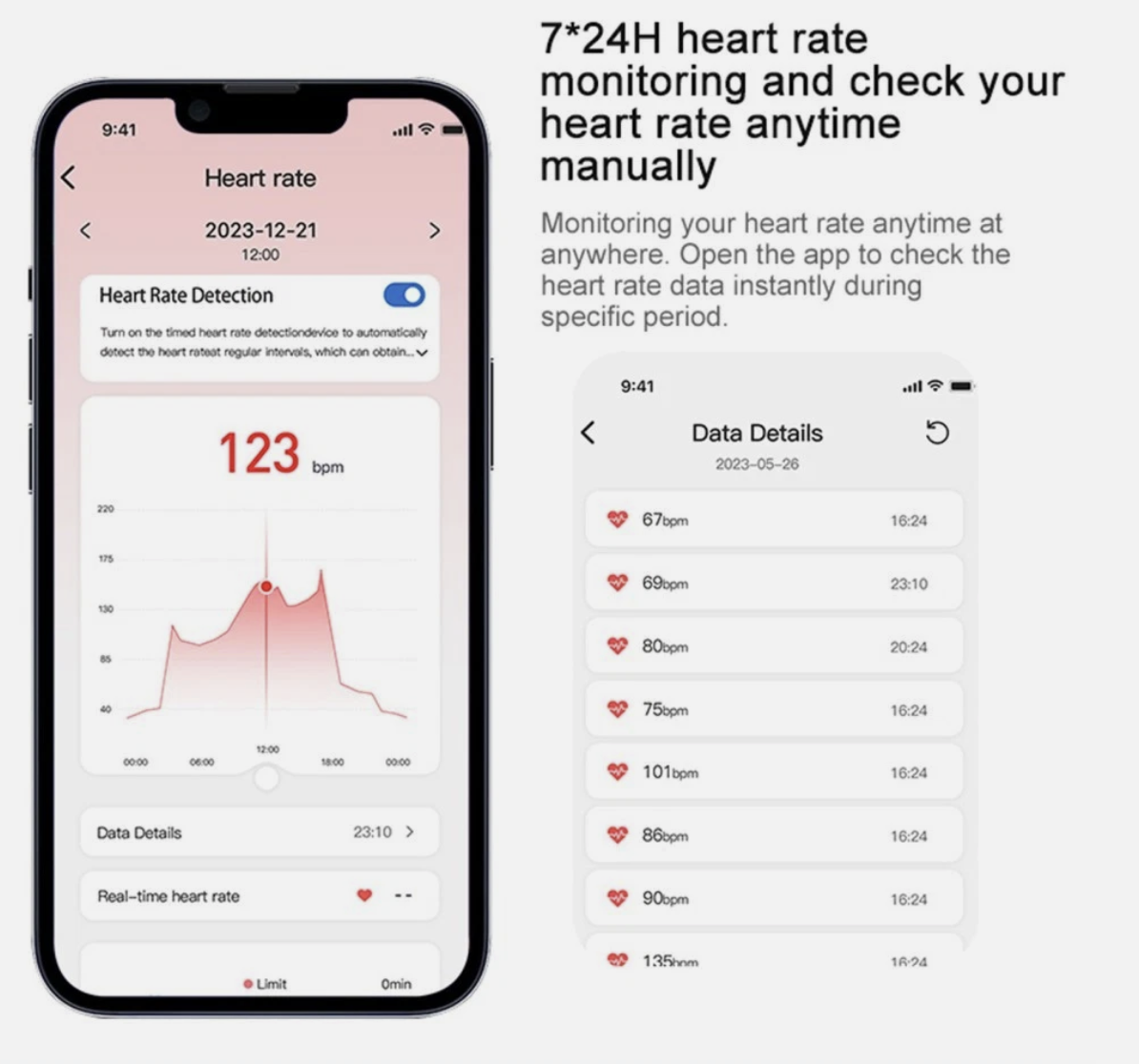 Silver Smart Ring Health Waterproof Finger Ring Monitor Heart Rate Fitness Tracker